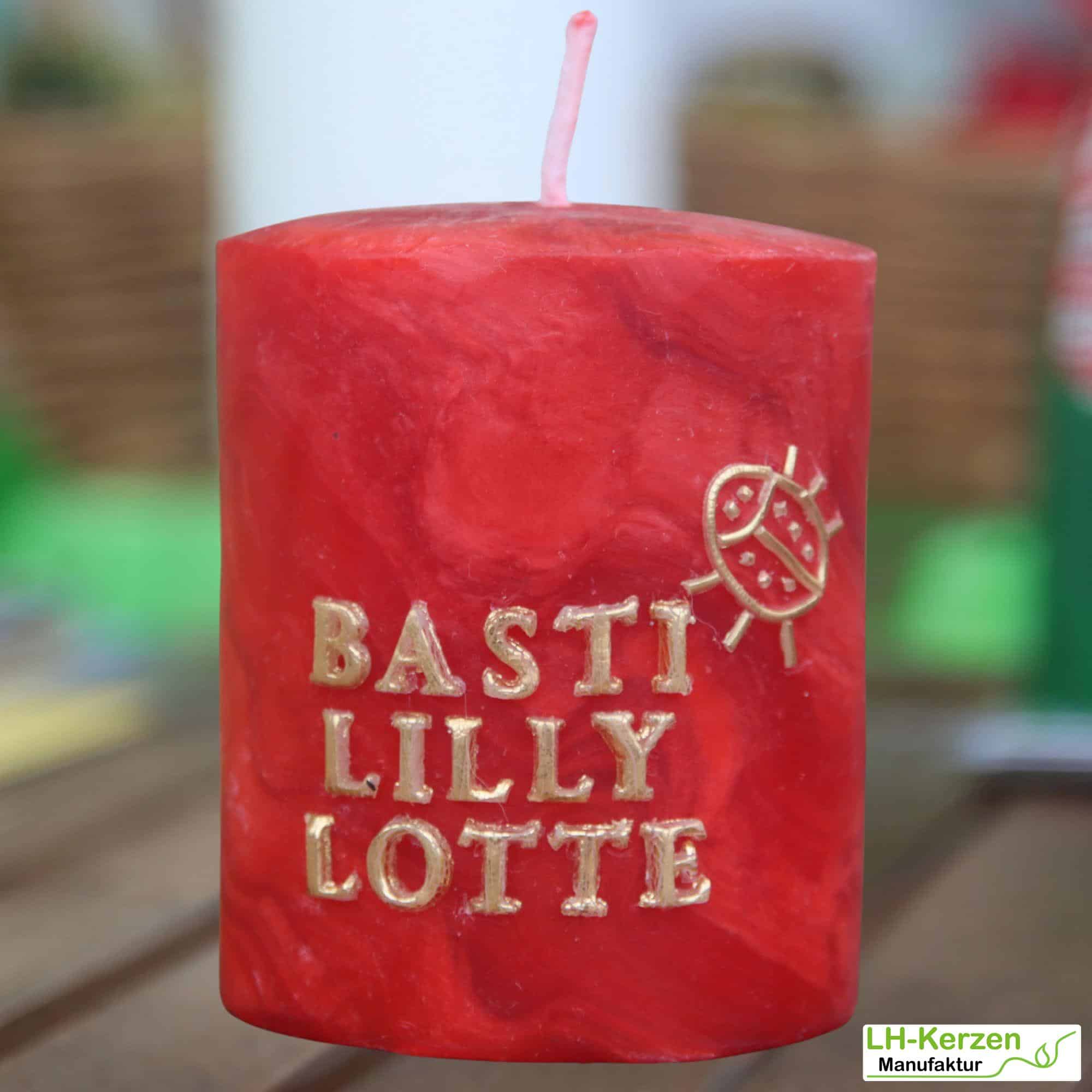 Kerzenbeschriftung Beschriftete Kerze